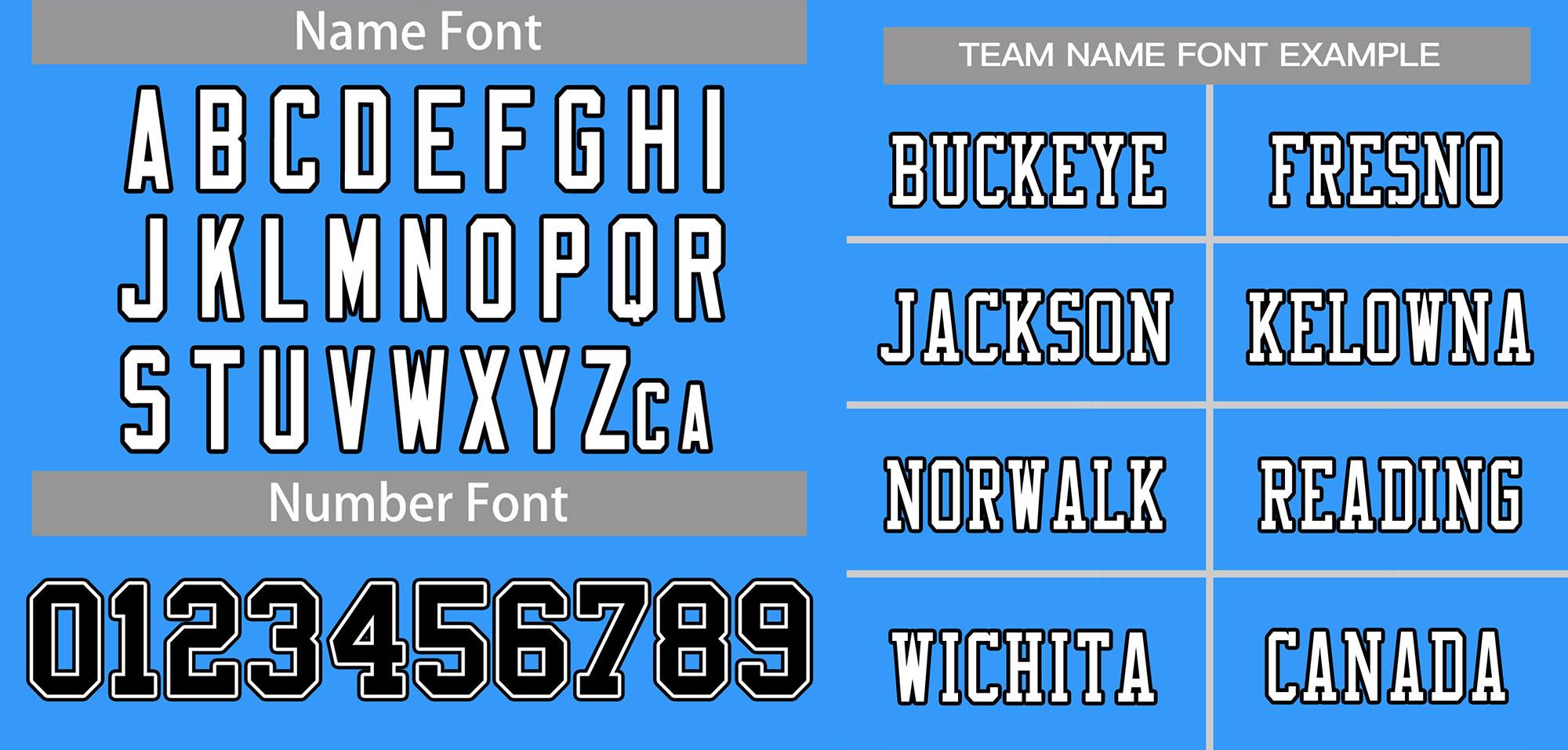 personalized football jersey team name font