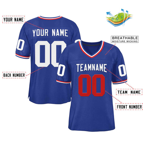 Custom Royal White-Royal Classic Style Authentic Football Jersey