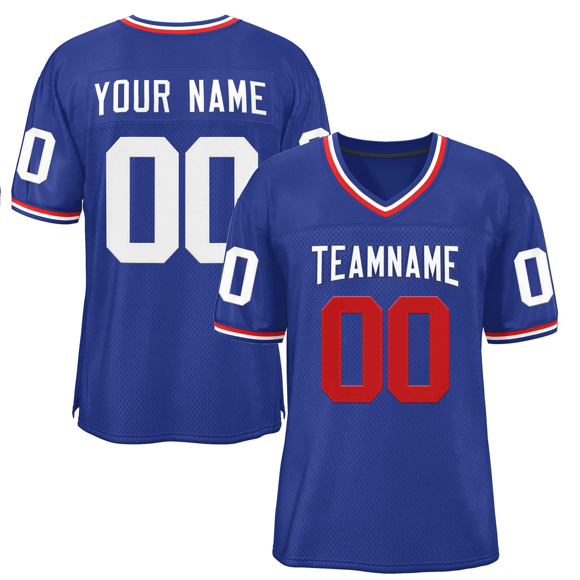 Custom Royal White-Royal Classic Style Authentic Football Jersey