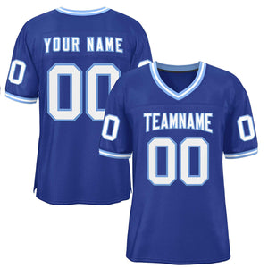 Custom Royal White-Royal Classic Style Authentic Football Jersey