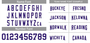 Custom White Purple-White Classic Style Authentic Football Jersey