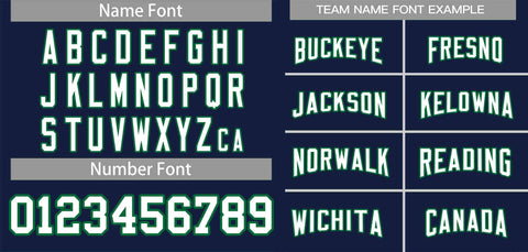 Custom Navy White-Kelly Green Classic Style Authentic Football Jersey