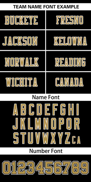 Custom Black Old Gold Insert Color Design Mesh Authentic Football Jersey