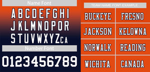 Custom Orange Navy-White Gradient Fashion Outdoor Authentic Football Jersey