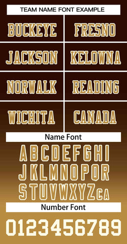 Custom Brown Old Gold-Cream Gradient Fashion Personalized Team Football Jersey