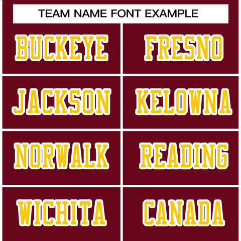 Custom Burgundy Gold-White Classic Style Authentic Football Jersey