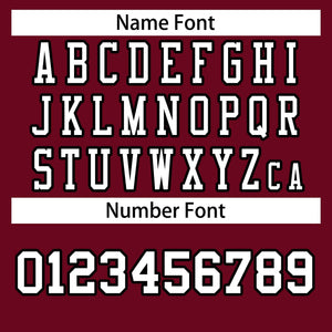 Custom Burgundy White-Black Classic Style Authentic Football Jersey