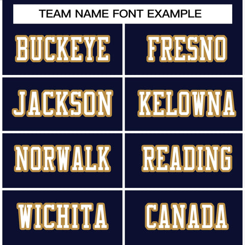 Custom Navy White-Old Gold Classic Style Authentic Football Jersey