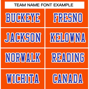 Custom Orange Royal-White Classic Style Authentic Football Jersey