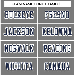 Custom Gray Navy-White Classic Style Authentic Football Jersey