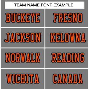 Custom Gray Orange-Black Classic Style Authentic Football Jersey