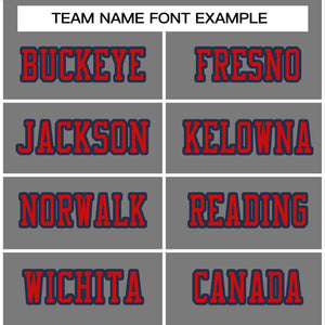 Custom Gray Red-Navy Classic Style Authentic Football Jersey