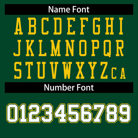 Custom Green Gold-Green Classic Style Authentic Football Jersey
