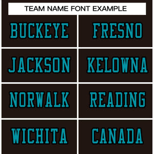 Custom Brown Aqua-Black Classic Style Authentic Football Jersey