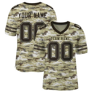 Custom Camo Olive Mesh Authentic Football Jersey