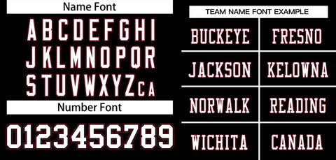 custom black football jerseys name font