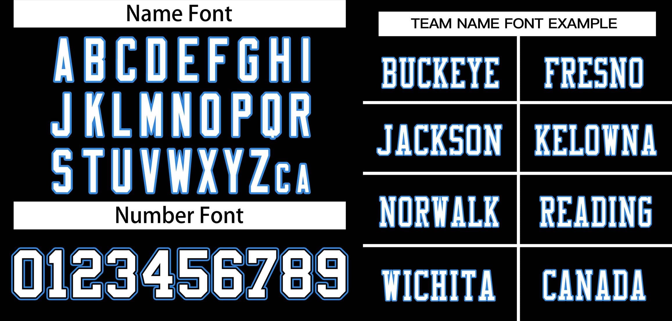 jersey t shirt football team name font style