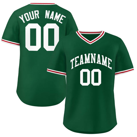 Custom Green Classic Style Authentic Pullover Baseball Jersey