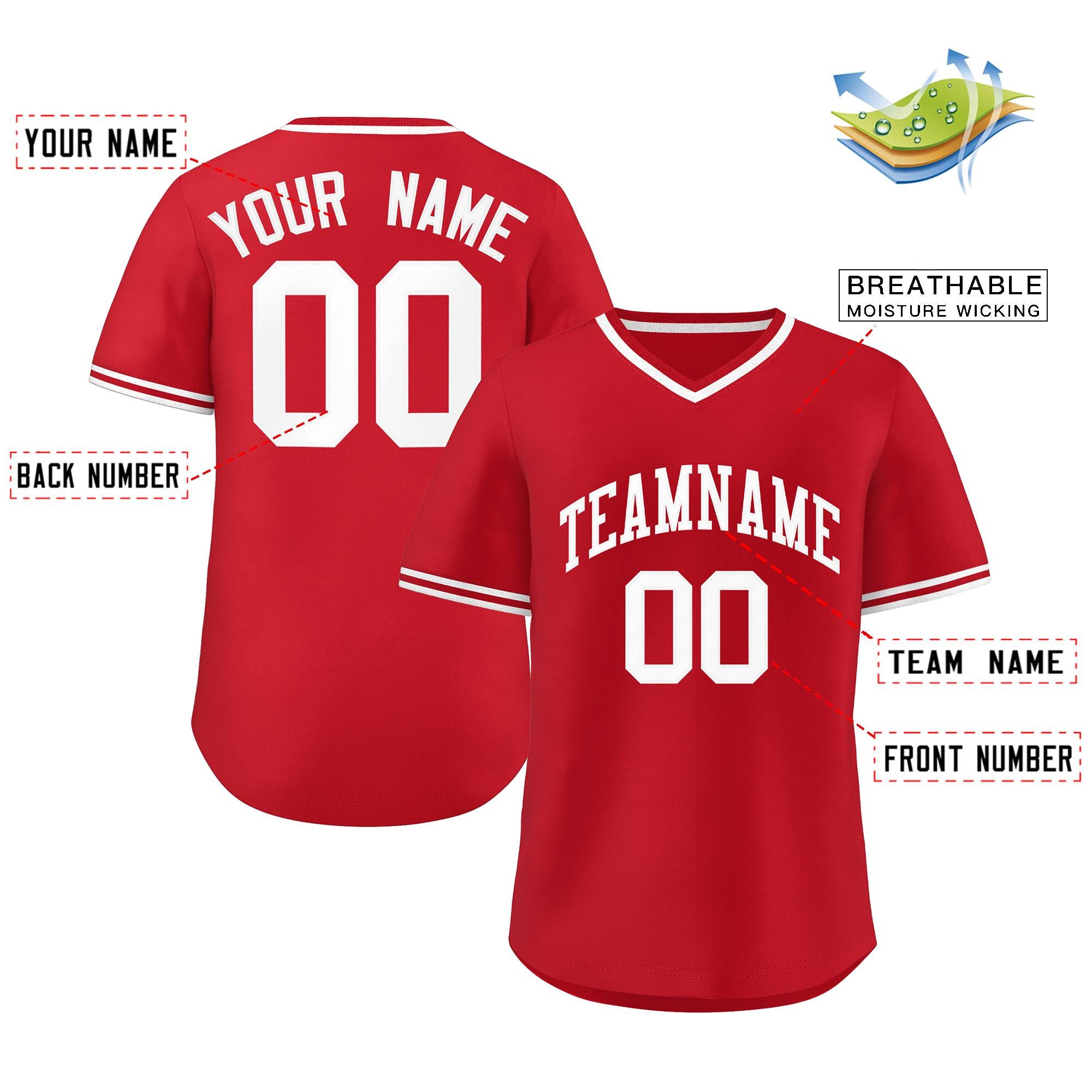 Custom Cream Red-Black Authentic Raglan Sleeves Baseball Jersey