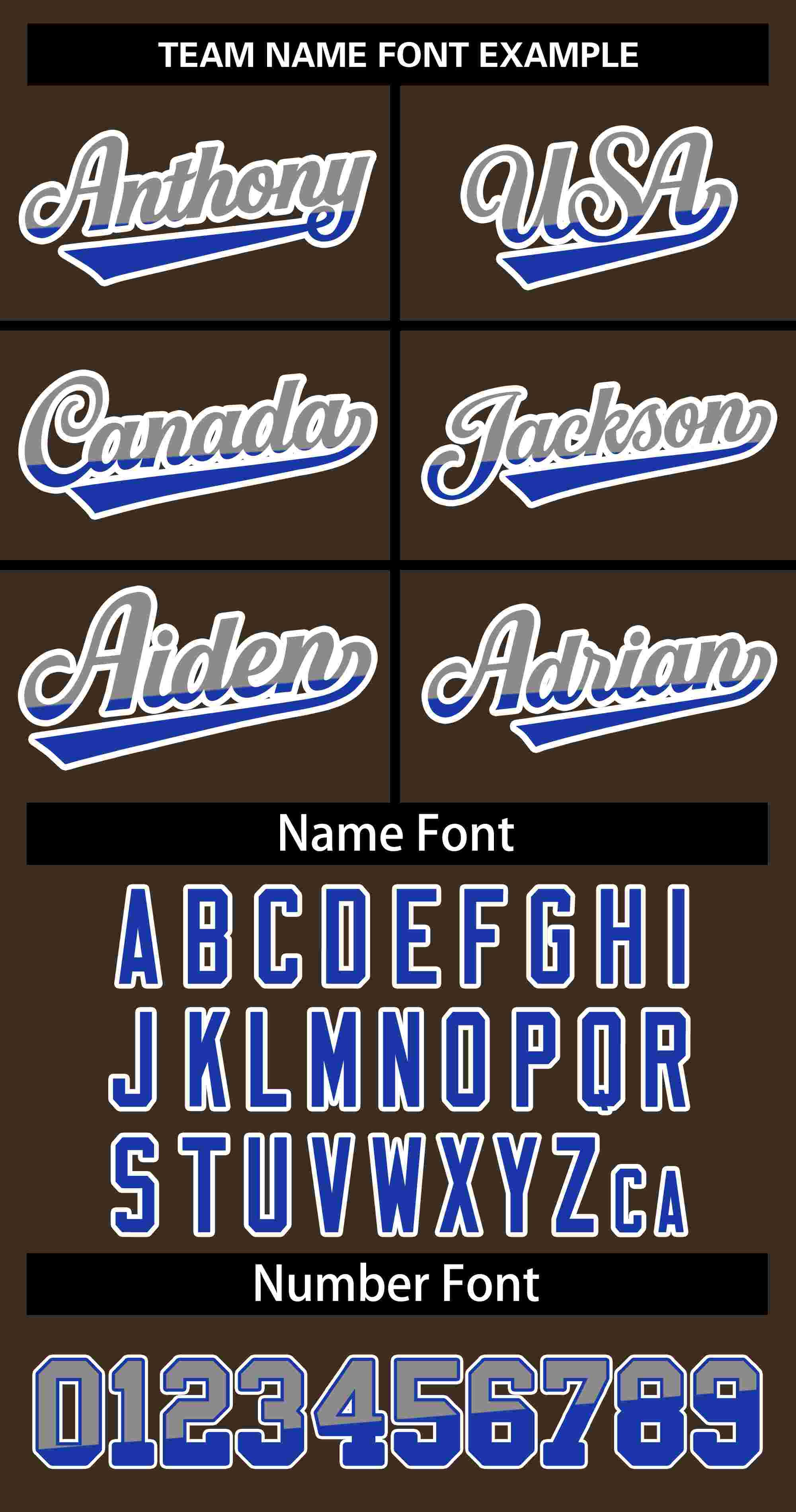 Custom Brown Gray Blue-White Stripe Font Gradient Fashion Authentic Baseball Jersey