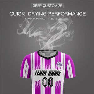 Custom Purple White Soft Training Uniform Soccer Sets Jersey