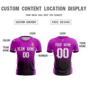 Custom Purple White Sport Soccer Tops Jersey