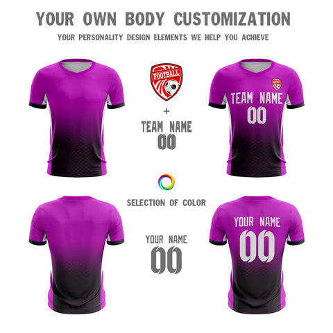 Custom Purple White Sport Soccer Tops Jersey