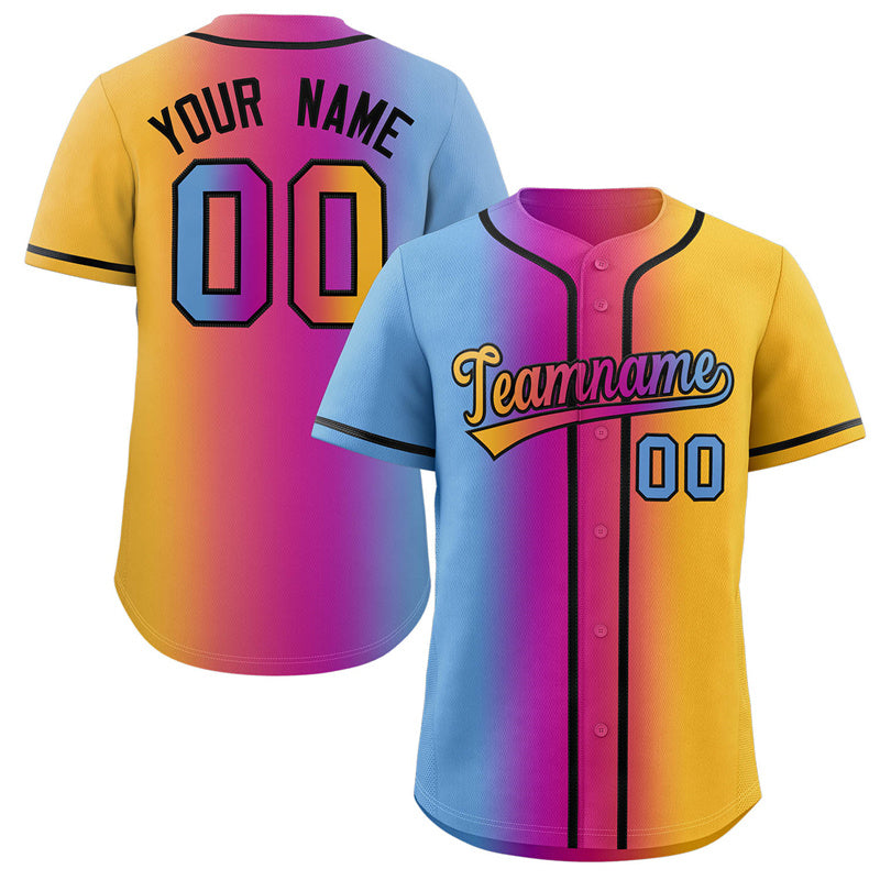 Pink And Blue Baseball Jersey