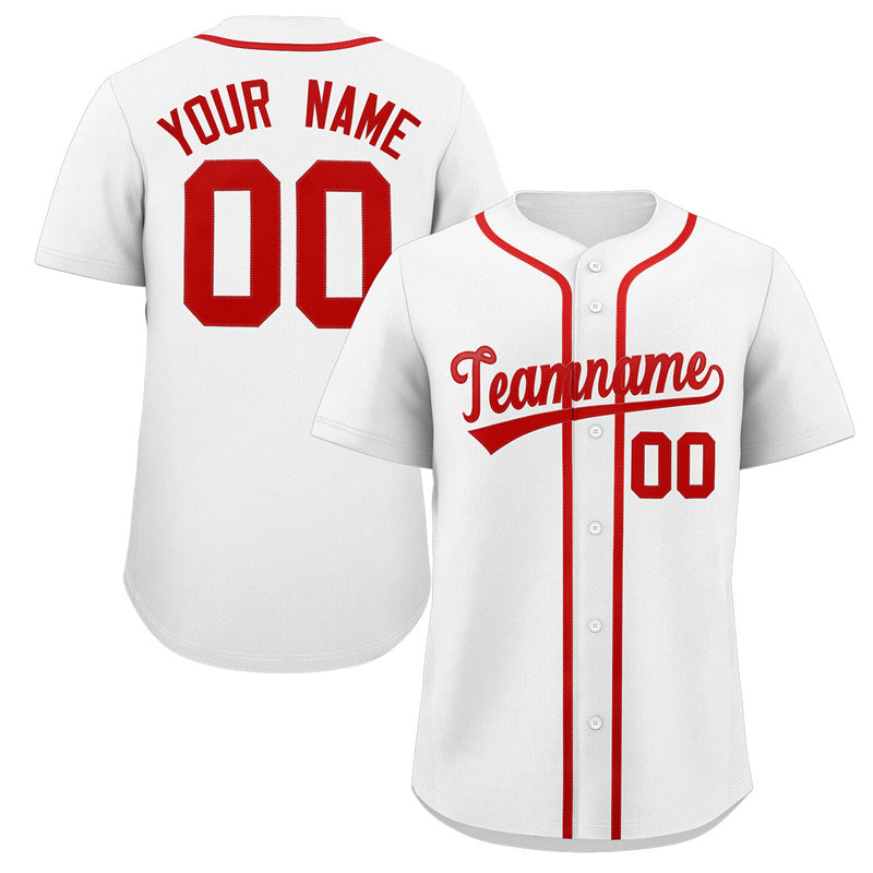 Maillot de baseball authentique de style classique de soldat blanc et rouge personnalisé