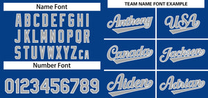 Custom Royal Gray-White Classic Style Authentic Baseball Jersey