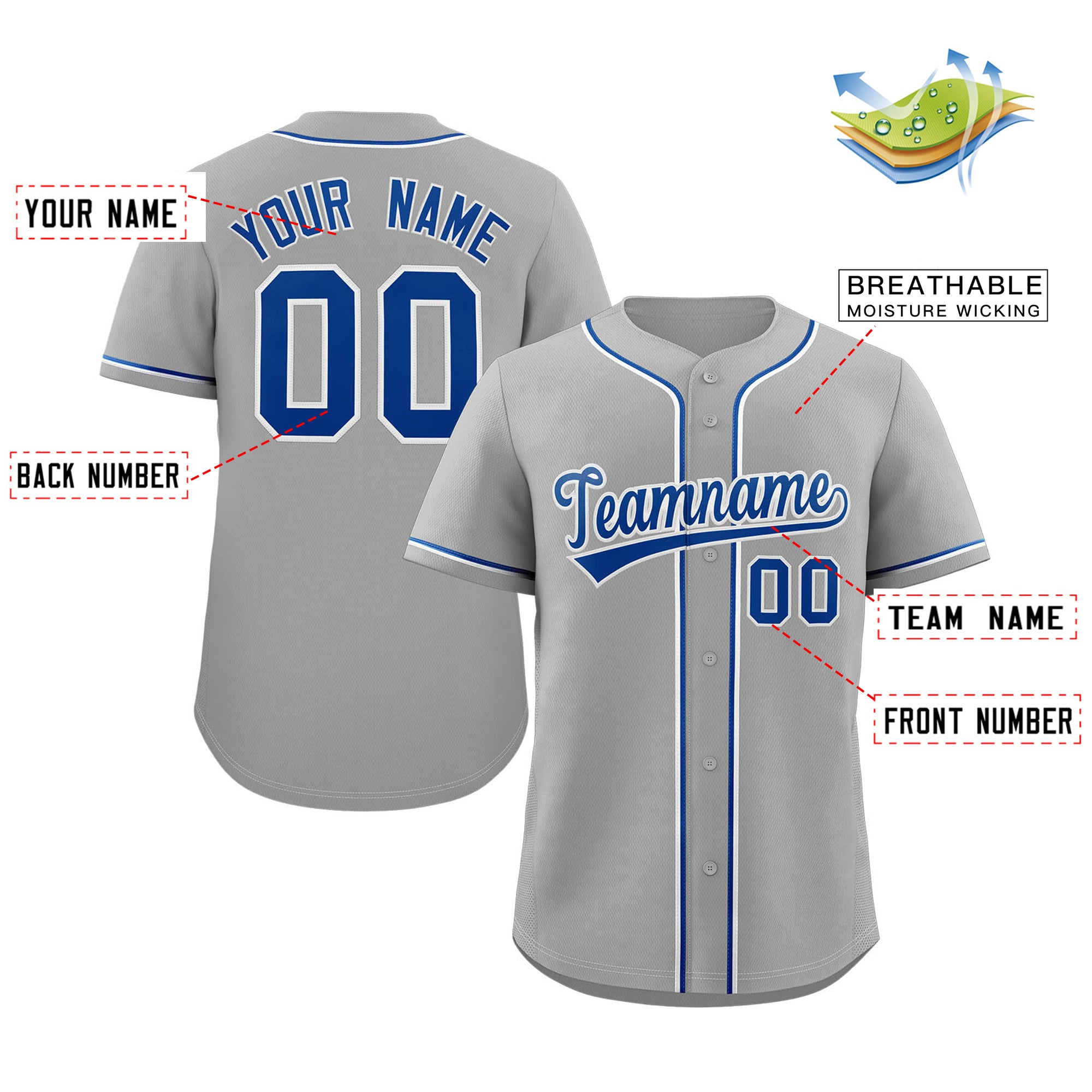 Wholesale Custom Baseball Jersey Casual Breathable Baseball Shirt