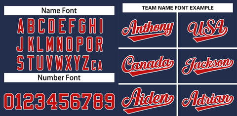 Custom Navy Red-White Classic Style Authentic Baseball Jersey
