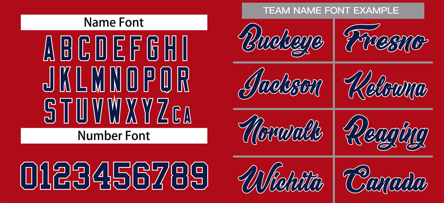 Custom Red Navy-White Classic Style Authentic Baseball Jersey