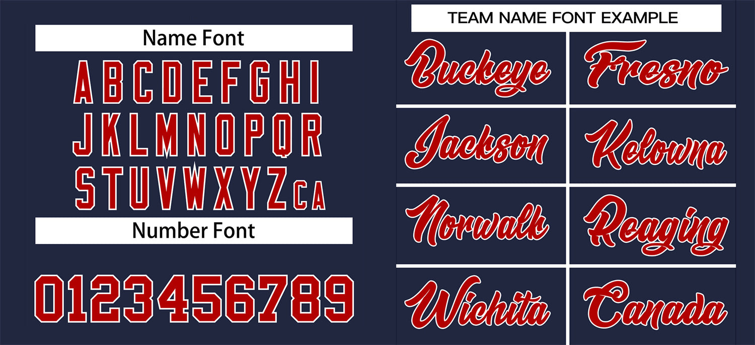 Custom Navy Red-White Classic Style Authentic Baseball Jersey