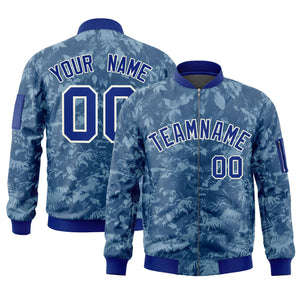 Custom Royal Varsity Full-Zip Hawaii Letterman Bomber Jacket