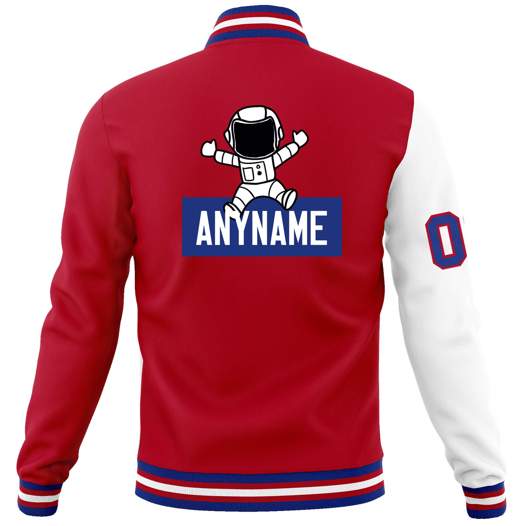 Custom Red White Two Tone Split Fashion Varsity Letterman Jacket with Raglan Sleeves