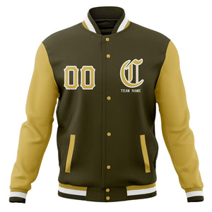 Vestes de baseball Letterman personnalisées à pression complète, manteaux personnalisés, nom et numéro cousus