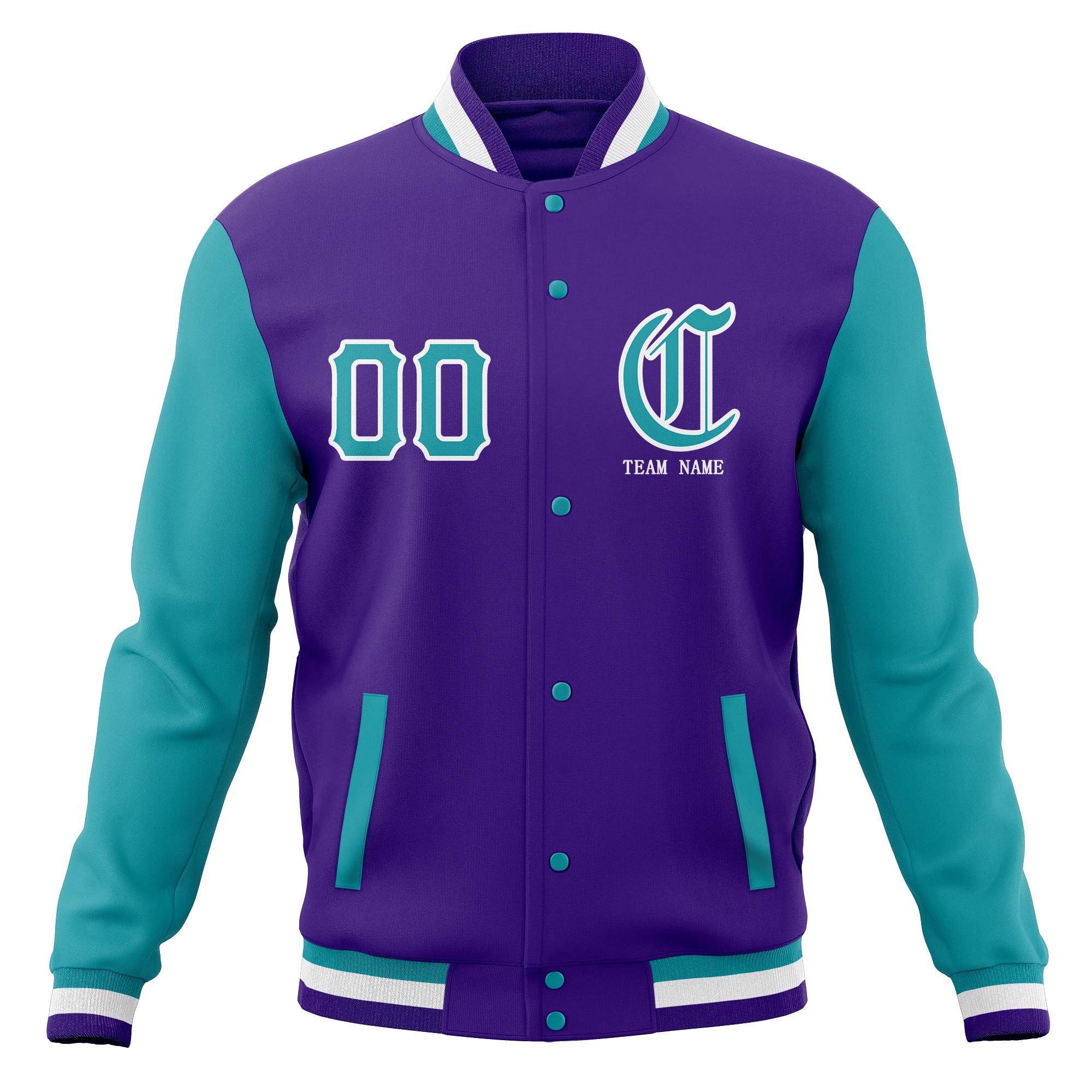 Custom Cotton Blend Full-Snap Varsity Baseball Jackets Personalized Coats