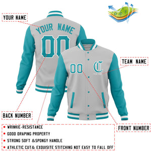 Custom Cotton Blend Full-Snap Varsity Baseball Jackets Personalized Coats