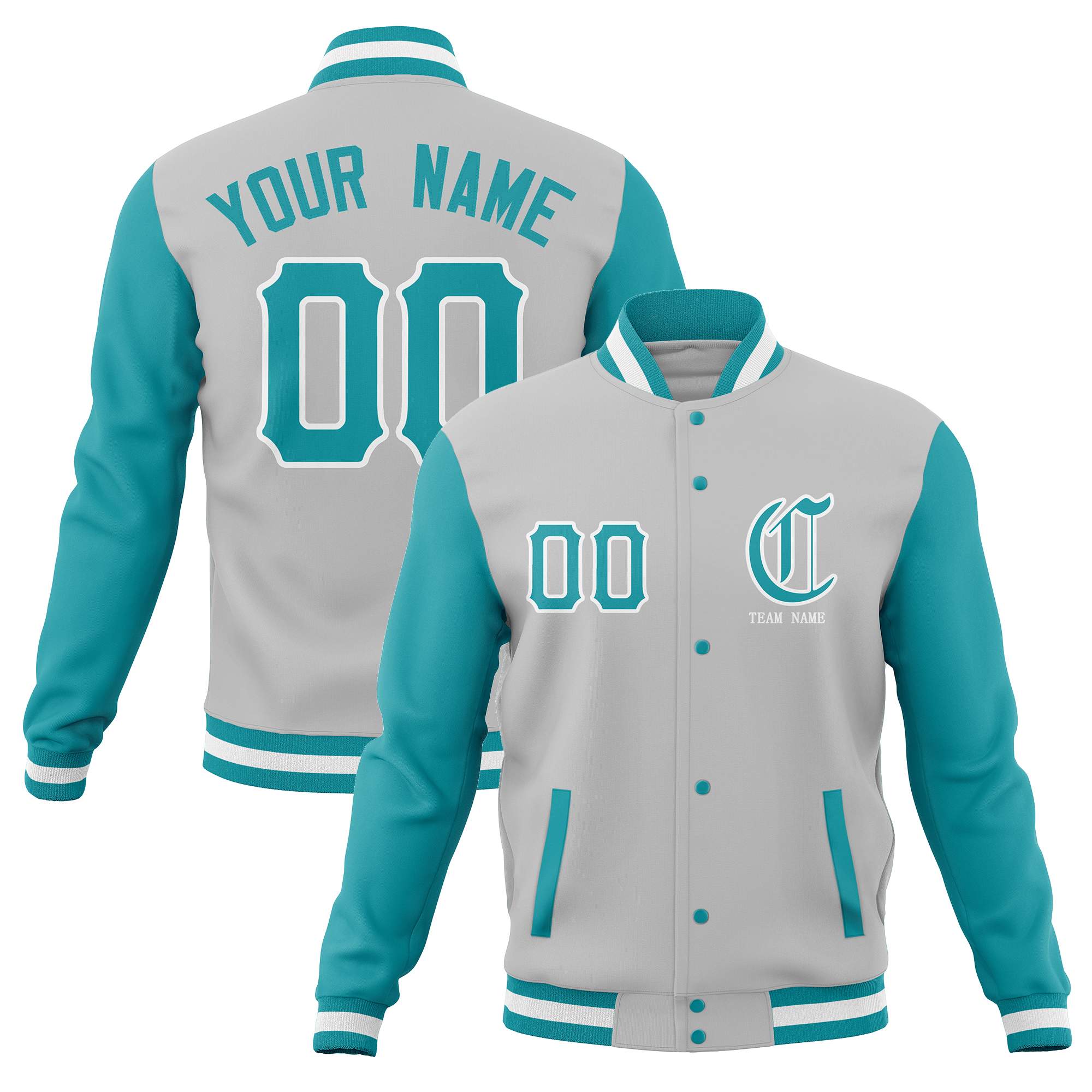 Custom Cotton Blend Full-Snap Varsity Baseball Jackets Personalized Coats