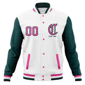 Custom Cotton Blend Full-Snap Varsity Baseball Jackets Personalized Coats