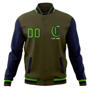 Custom Full-Snap Varsity Letterman Baseball Jackets Personalized Cotton Blend Coats