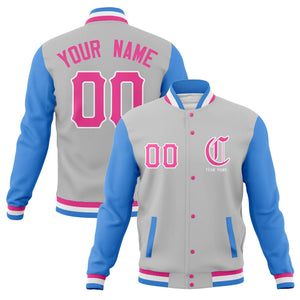 Custom Full-Snap Varsity Bomber Baseball Jackets Personalized Coats Stitched Name Number