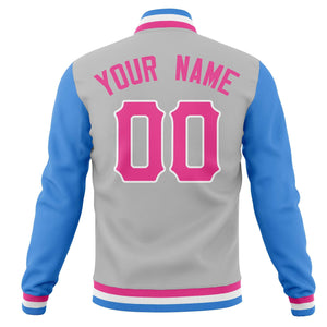 Custom Full-Snap Varsity Bomber Baseball Jackets Personalized Coats Stitched Name Number