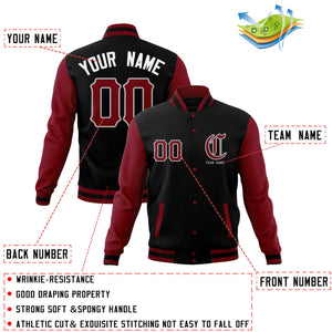 Custom Cotton Blend Full-Snap Varsity Baseball Jackets Personalized Coats