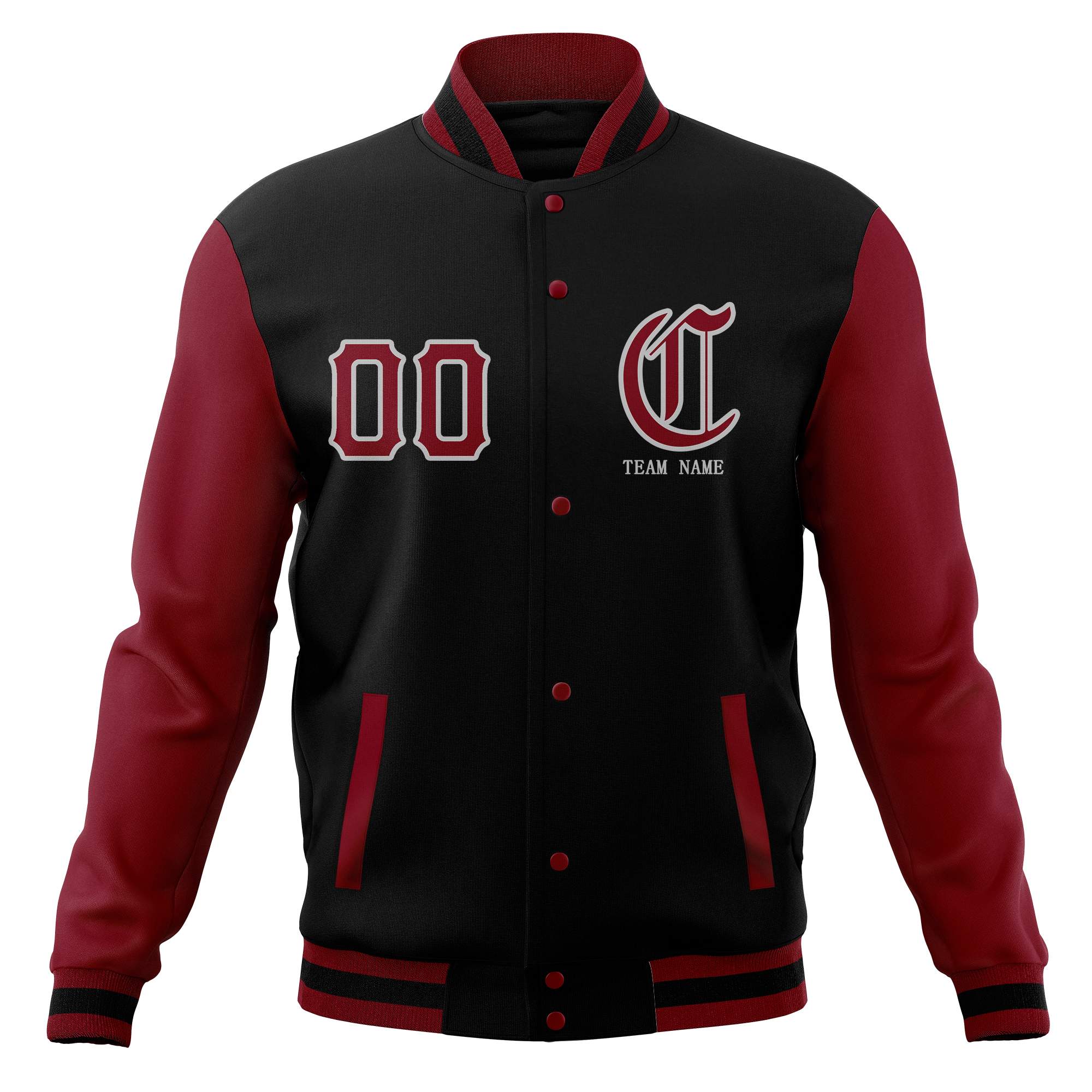 Custom Cotton Blend Full-Snap Varsity Baseball Jackets Personalized Coats