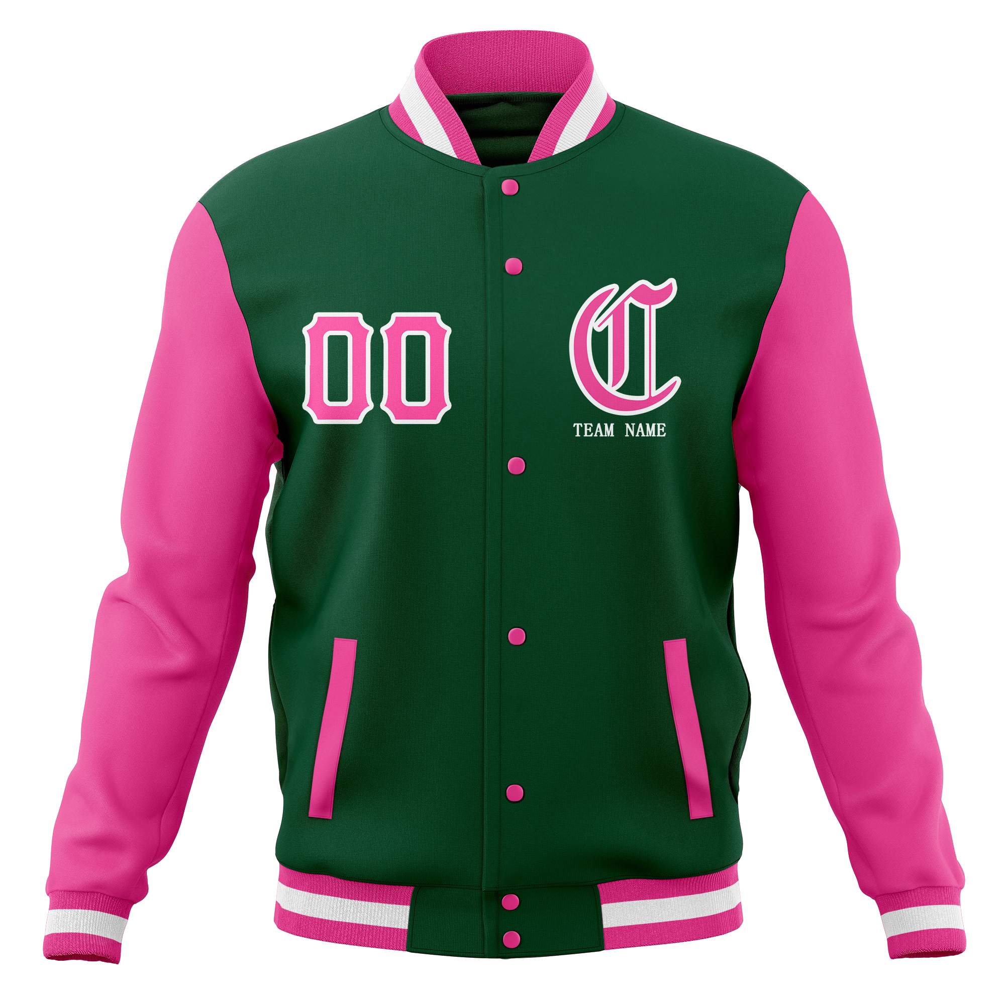 Custom Cotton Blend Full-Snap Varsity Baseball Jackets Personalized Coats