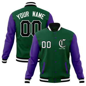 Custom Full-Snap Varsity Bomber Baseball Jackets Personalized Coats Stitched Name Number