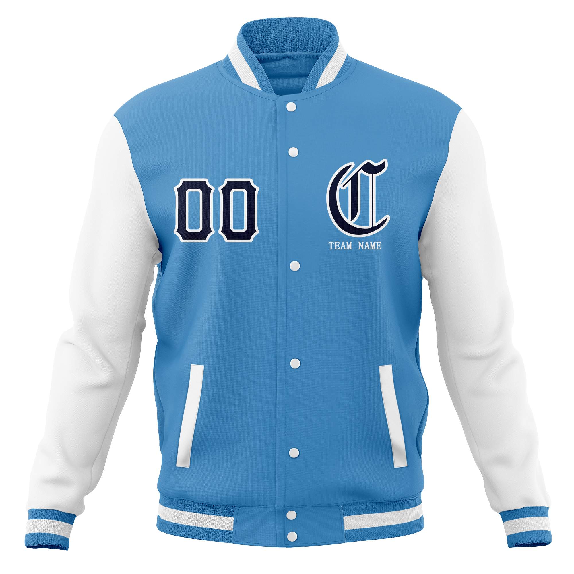 Custom Full-Snap Varsity Bomber Baseball Jackets Stitched Name Number