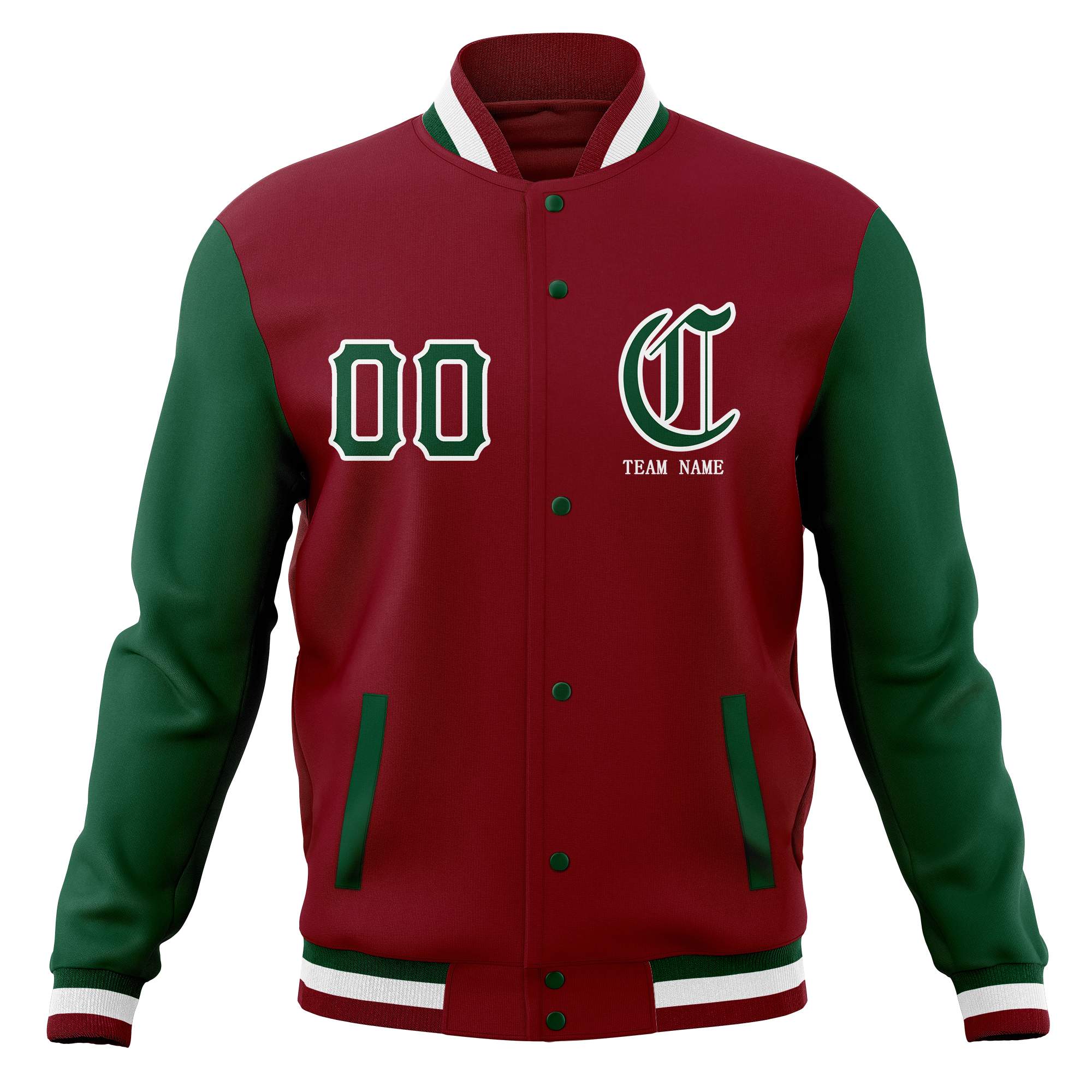 Custom Full-Snap Varsity Bomber Baseball Jackets Personalized Coats